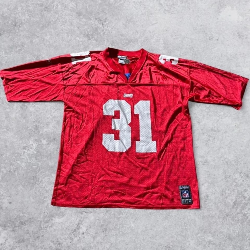 Vintage 90s Reebok New York‎ Giants Jason Sehorn red football jersey Size Xl